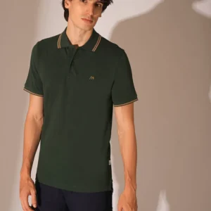 Shoppiolevk Green Embroidered Organic Cotton Polo